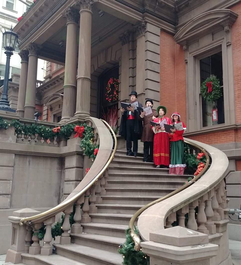 The Village Carolers singing at the Union League in Philadelphia