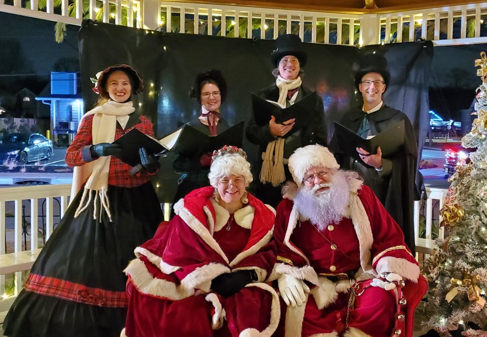 The Village Carolers singing in Franklin Lakes, NJ