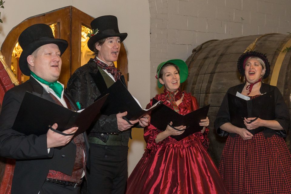 The Village Carolers singing at Renault Winery