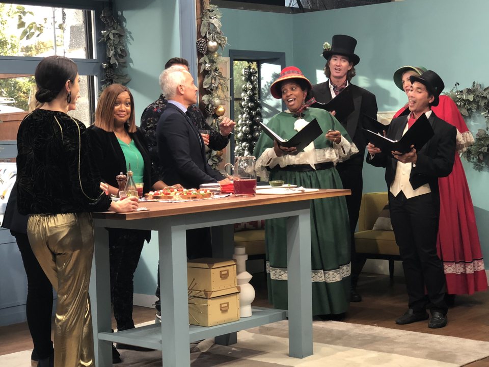 The Village Carolers singing on "The Kitchen"