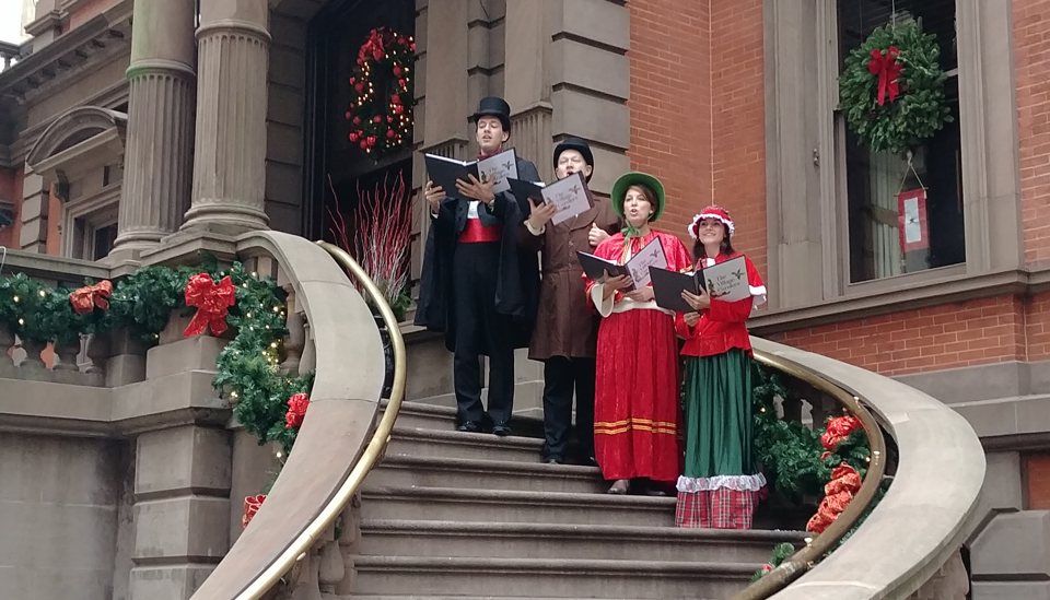 The Village Carolers singing at the Union League in Philadelphia